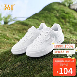 361°运动女鞋春夏季透气开学厚底增高小白休闲板鞋子女682426611-1