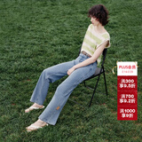 ONLY夏季凉感冰氧酷高腰显瘦直筒裤牛仔裤女|124232025 J33 350水洗牛仔蓝 S (160) 64A（卡码拍大）