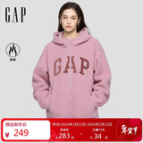 盖璞女装2025秋季新款Logo灯芯绒贴布绣宽松连帽衫保暖卫衣792561