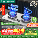 容声燃气灶液化气煤气灶双灶家用双九腔猛火定时熄火大火力5.0KW灶具一级能效JZY-RLA8Y