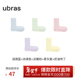 ubras新疆棉透气袜子女舒适男士袜子男防臭吸汗中筒袜5双装 【女直角中筒】蓝+冰绿+粉+紫+黄 均码 (女士:34-39 男士:40-45)