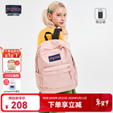 JANSPORT杰斯伯双肩包女学生旅行包26L旅行轻便透气书包男背包 4QUT7N8蜜蜡粉-侧边袋