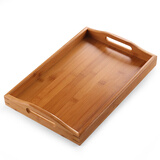 康韵 竹制茶盘茶托家用茶杯水杯托盘简约功夫茶盘茶具茶杯托盘长方形小茶台 大号竹制托盘