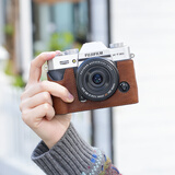 摄侣富士xt5保护套xs20相机包xt30二代三代xt50皮套x100vi保护套xh2s底座xe5相机套xt20皮壳牛皮配件 XT30三代/二代/XT30咖啡色真皮保护套