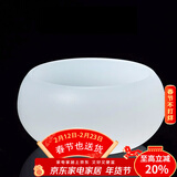 容山堂 茶杯羊脂玉瓷主人杯单杯个人公道杯玻璃大号琉璃品茗杯功夫茶具 圆满羊脂玉瓷杯