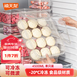 禧天龙冰箱保鲜盒食品级冰箱收纳盒密封盒蔬菜水果冷冻盒 4.5L