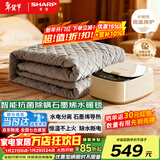 夏普水暖电热毯除螨双人石墨烯水循环水电褥子智能抗菌2025新款加热家用调温床垫定时恒温水热毯电暖毯 【抗菌除螨+石墨烯轻音导热】1.8*2米双人