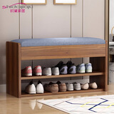 时黛家居（shidaijiaju）换鞋凳家用门口鞋柜一体坐凳置物架玄关入户穿鞋凳可坐式软包鞋架