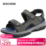 斯凯奇（Skechers）凉鞋男士秋季外穿运动凉拖鞋软底休闲沙滩鞋204105