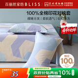 百丽丝水星家纺出品枕头套单件 全棉枕套枕巾纯棉枕头罩枕套一对48x74cm