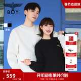 BOY LONDON【简约春日】春季男女款提花潮牌圆领宽松卫衣N03029 米白色N03029 M