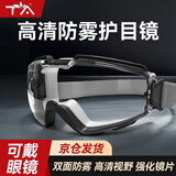 TA护目镜防雾防化学实验全封闭切割防飞溅骑行防尘防风沙劳保防护眼镜 黑色