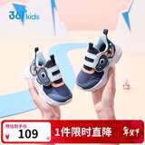 361°童鞋 儿童学步鞋冬男女童1-3岁卡通软底宝宝鞋  蓝27