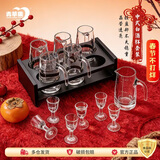 青苹果白酒杯分酒器套装 加厚玻璃一口杯品鉴小酒杯烈酒杯二两杯分酒壶