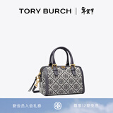 Tory Burch汤丽柏琦【情人节礼物】T MONOGRAM 迷你提花波士顿酒桶包82939 Tory 海军蓝  405