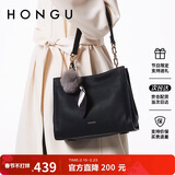 红谷包包女头层牛皮单肩斜挎包通勤气质手提包女士包 情人节送女友
