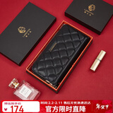 老人头头层牛皮女士钱包大容量长款零钱卡包钱票夹手拿包生日情人节礼物