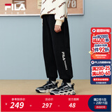 斐乐FILA【抗菌功能】儿童童装2025年冬季新款男童中大童加绒长裤 传奇蓝-NV 150