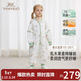 英氏（YEEHOO）睡袋婴儿四季乳木果恒温抗菌婴儿睡袋分腿防踢被睡袋 春浔山野2XL