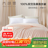 太湖雪蚕丝被冬双宫茧桑蚕长丝子母被芯60支全棉A类抗菌被子结婚馨柔 空调被【桑蚕长丝填充1斤】 200*230cm