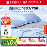 罗莱家纺 深睡冰皮被3.0 A类可水洗60支兰精天丝凉感夏被 灰2.0米