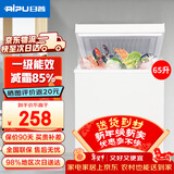 日普（RIPU）小冰柜家用小型一级能效 冷藏柜冷冻柜两用冰柜小型租房家用小冰箱小型冷柜 65升 【全网爆款 升级减霜85%】