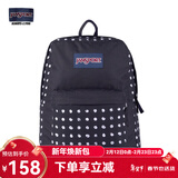 JANSPORT杰斯伯双肩背包男女清新森系书包黑色波点旅行包通勤电脑包 T5014J6黑色波点-无侧袋无隔层