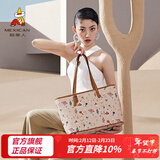 稻草人女包2026新款潮流欧美手提包女大容量复古手提女情人节新年礼物送 卡其色-大版