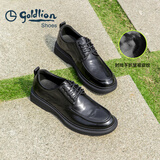 金利来（Goldlion）【春夏焕新】男鞋都市正装皮鞋舒适耐磨德比鞋50823024401A黑色42