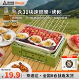 尚烤佳（Suncojia）一次性烧烤炉户外烧烤架便携家用烤肉架烤串炉碳烤炉含果木速燃炭