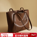 金狐狸（FOXER）牛皮女士包包女包大容量托特包高级大包手提包单肩包情人节礼物