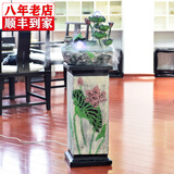 人文家居 假山喷泉流水摆件工艺品客厅玄关桌面加湿器创意办公室高山水景装饰品开业礼品送朋友 中号配底座 38*30*108CM