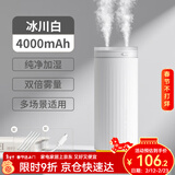 几素桌面加湿器迷你卧室宿舍床头家用空气加湿器车载加湿器无线usb充电便携纯净加湿送女男友生日礼物 白色电池款【12根滤芯+双倍健康加湿】