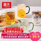 富光玻璃杯水杯子茶杯具凉水杯牛奶啤酒果汁杯子耐高温马克杯家居馆