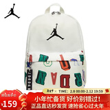 Jordan男女乔丹 聚酯纤维 书包背包 字母印花 双肩包DV5304-133白 均码