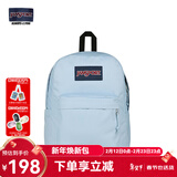 JANSPORT杰斯伯书包轻便双肩包男女旅行包简约背包电脑包学生校园 85VI7G7 雾霾蓝-侧边袋/20L