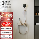 科勒（KOHLER）斐勒淋浴花洒卫生间洗澡龙头大顶喷头白月光SH20 挂墙式浴缸花洒龙头-罗曼银