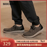 斯凯奇（Skechers）男鞋帆布鞋百搭商务休闲鞋舒适软底轻便一脚蹬板鞋66387