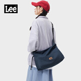 Lee潮牌斜挎包男大容量休闲通勤单肩包女轻便户外运动背包便携牛仔包 牛仔蓝（赠耳机包）