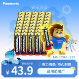 松下（Panasonic）5号五号AA碱性干电池40节盒装适用于遥控器玩具话筒鼠标键盘LR6BCH/2S 