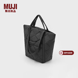 MUJI OBP再生绗缝 可手提的单肩包 包包女包通勤 EF15CC4A 黑色