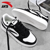 安踏（ANTA）板鞋男鞋秋冬季新款保暖低帮韩版潮厚底学生跑步休闲运动小白鞋子 -3基础黑/象牙白【店长推荐】 42