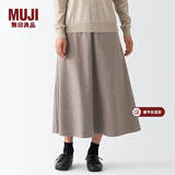 MUJI MUJI  女式 弹力 起毛 喇叭裙 半身长裙秋冬季 简约风BEK40C2A 棕色 XS