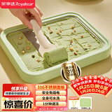 荣事达（Royalstar）炒酸奶机炒冰机制冰神器冰淇淋机家用酸奶机儿童diy免插电316不锈钢防尘防串味上盖CB07A(绿)