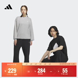 adidas情侣款加绒加厚直筒束脚运动裤男女秋冬阿迪达斯官方轻运动   黑色（推荐女生选小一码）   L