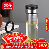 富光尚宇系列单层闷茶玻璃杯 男女士水杯高硼硅玻璃杯子泡茶杯500ml