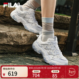 斐乐（FILA） 官方女鞋FLUID 5猫爪休闲鞋时尚复古运动鞋女鞋老爹鞋 雪白银-猫爪6 F12W522111FSS 38