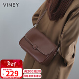 viney牛皮斜挎品牌包包女包大容量单肩邮差包生日情人节礼物送女友老婆