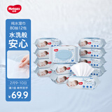 好奇（Huggies）纯水婴儿湿巾80抽12包手口屁屁擦去99.9%细菌去油污消毒家庭装