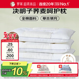 罗莱家纺 枕头枕芯脊椎枕 100%全棉决明子荞麦花草护颈枕 46*72